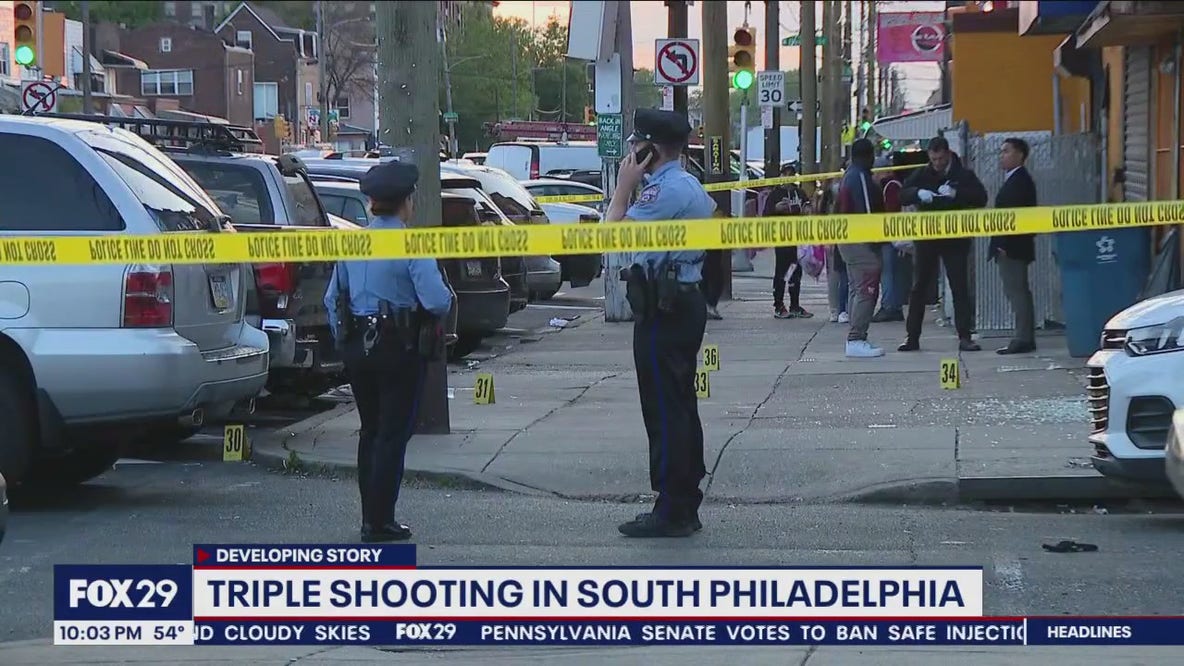 3 people injured, one critically in South Philadelphia triple shooting, police say